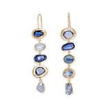 18K Blue Sapphire Five Drop Earrings Earrings Page Sargisson 