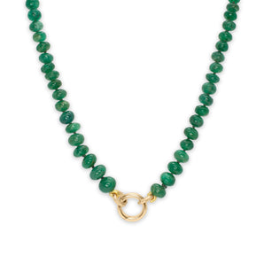 18k Strand Necklace in Emerald with Charm Holder Necklace Page Sargisson 