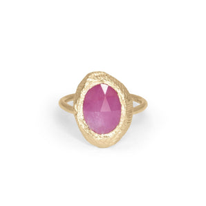 18K Freeform Solitaire Ring in Ruby Rings Page Sargisson 