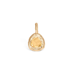 18K Freeform Yellow Sapphire Charm Pendant Necklace Page Sargisson 