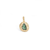 18K Freeform Green Sapphire Charm Pendant Necklace Page Sargisson 