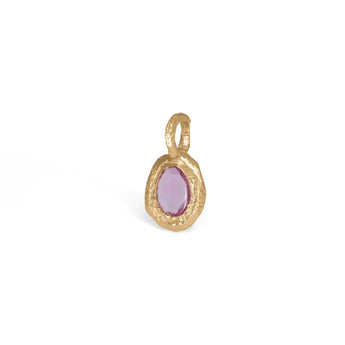 18K Freeform Pink Sapphire Charm Pendant Necklace Page Sargisson 