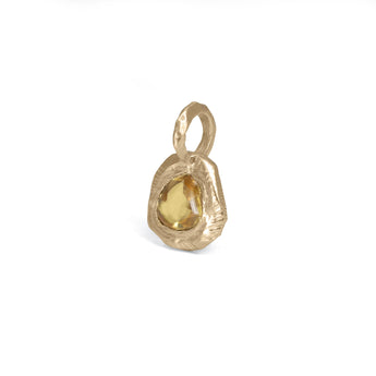 18K Freeform Yellow Sapphire Charm Pendant Necklace Page Sargisson 