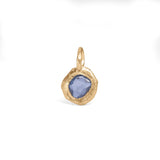 18K Freeform Medium Blue Sapphire Charm Pendant Necklace Page Sargisson 