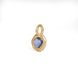 18K Freeform Medium Blue Sapphire Charm Pendant Necklace Page Sargisson 