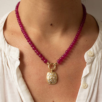 18k Strand Necklace with Ruby Necklace Page Sargisson 