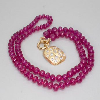 18k Strand Necklace with Ruby Necklace Page Sargisson 