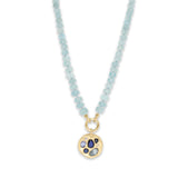 18k Strand Necklace in Aquamarine with Charm Holder Necklaces Page Sargisson 