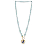 18k Strand Necklace in Aquamarine with Charm Holder Necklaces Page Sargisson 