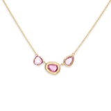 18K Triple Sapphire Necklace in Pink Sapphire necklaces Page Sargisson 