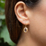 18K Freeform Drop Earring in Blue Sapphire earrings Page Sargisson 