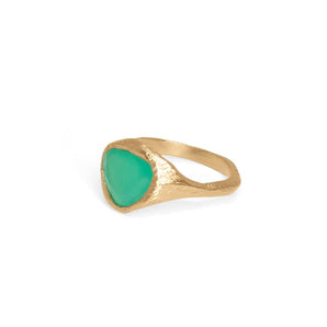 18K Signet Ring in Chrysoprase Rings Page Sargisson 