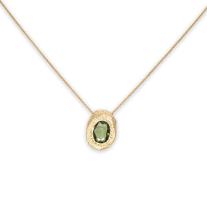 18K Freeform Slider Necklace in Green Sapphire Necklace Page Sargisson 